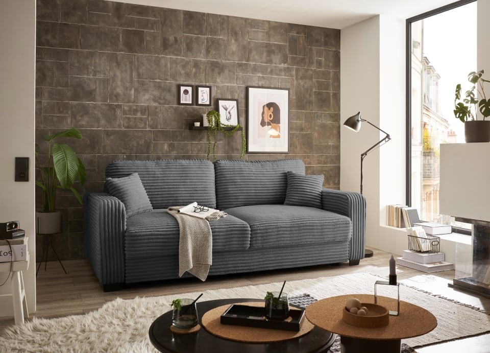 Sofa / Couch deals 2x 3er Sitz mit Kissen